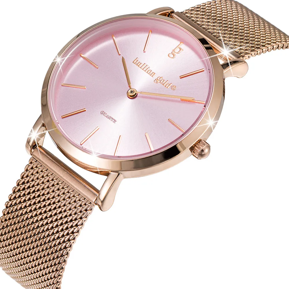 Bullion Gold Timeless Dream Watch - Rose Gold and Pink
