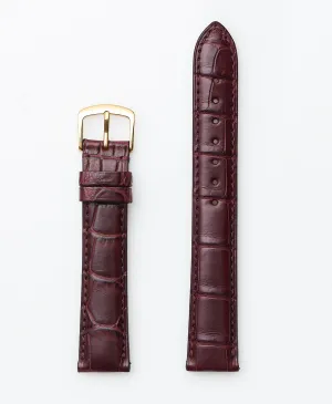Burgundy Genuine Matte Alligator | h2005