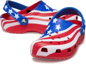 Crocs Unisex-Child Classic American Flag Clogs (Toddler/Little Kid/Big Kid)