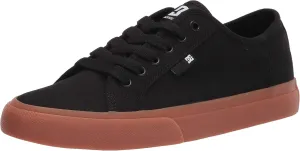 DC mens Manual Skate Shoe, Black/Gum, 8.5 US