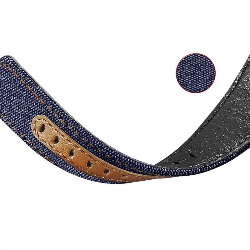Denim & Leather Watch Straps Compatible with the MVMT 20mm Range