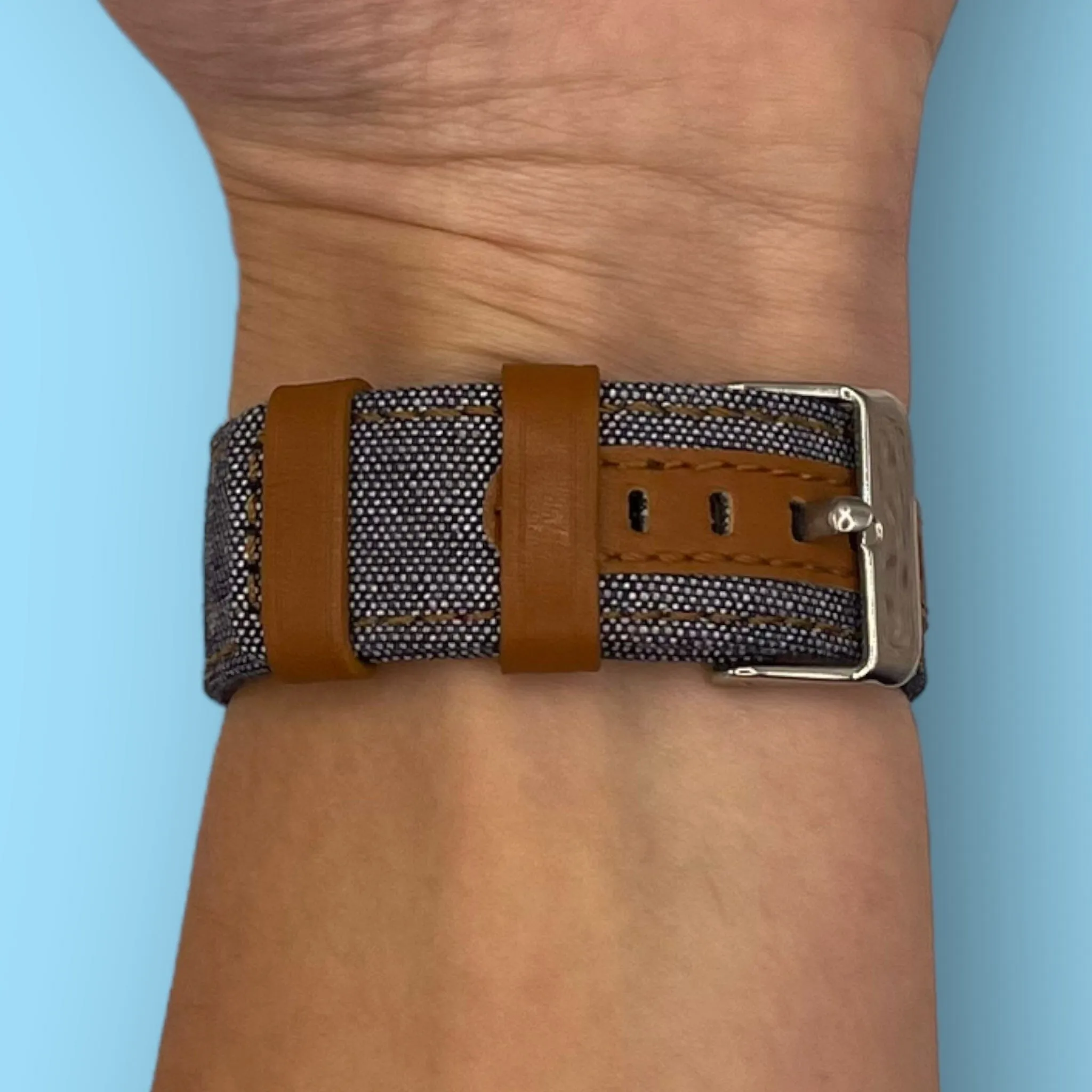 Denim & Leather Watch Straps Compatible with the Tommy Hilfiger 22mm Range