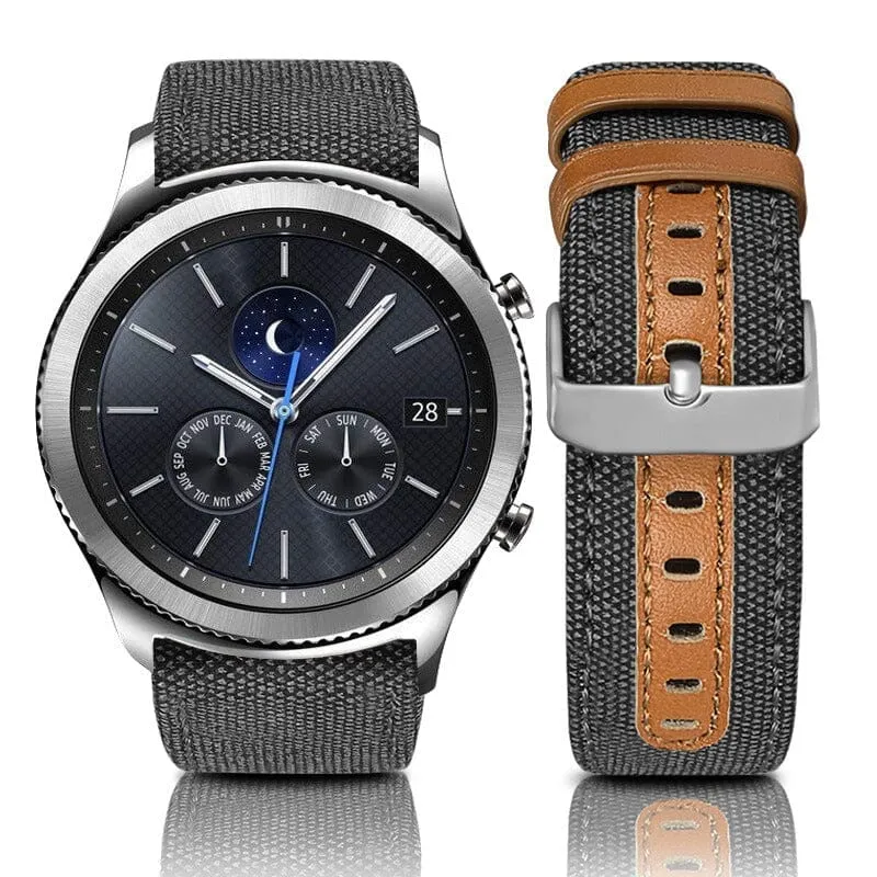 Denim & Leather Watch Straps Compatible with the Tommy Hilfiger 22mm Range