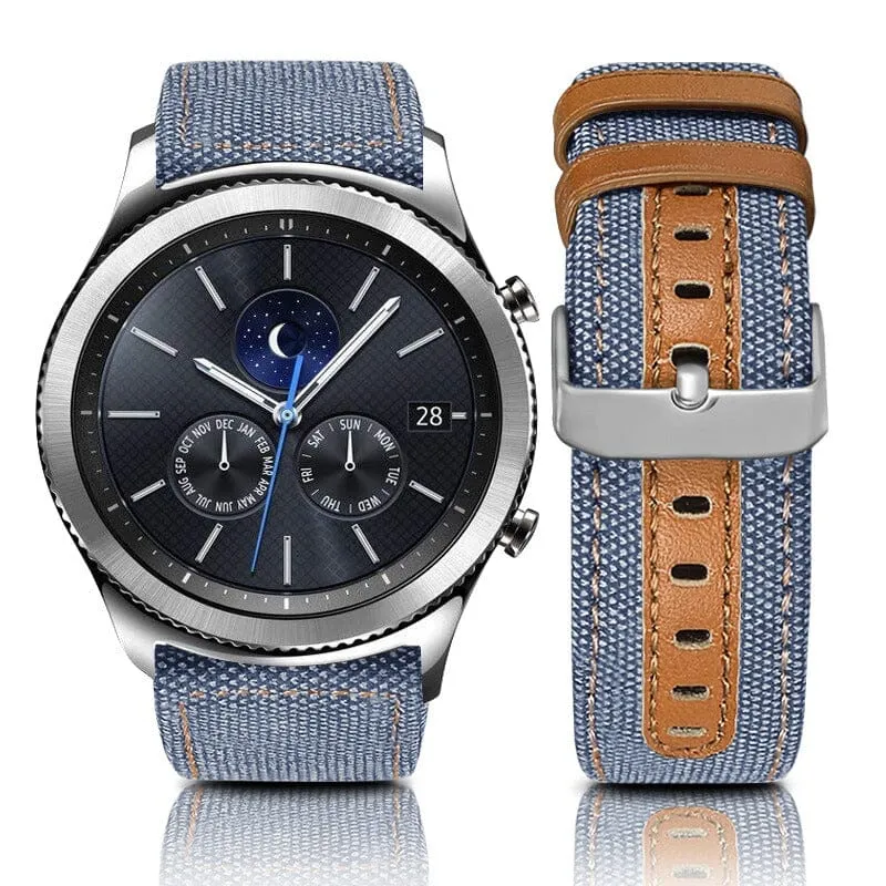 Denim & Leather Watch Straps Compatible with the Tommy Hilfiger 22mm Range