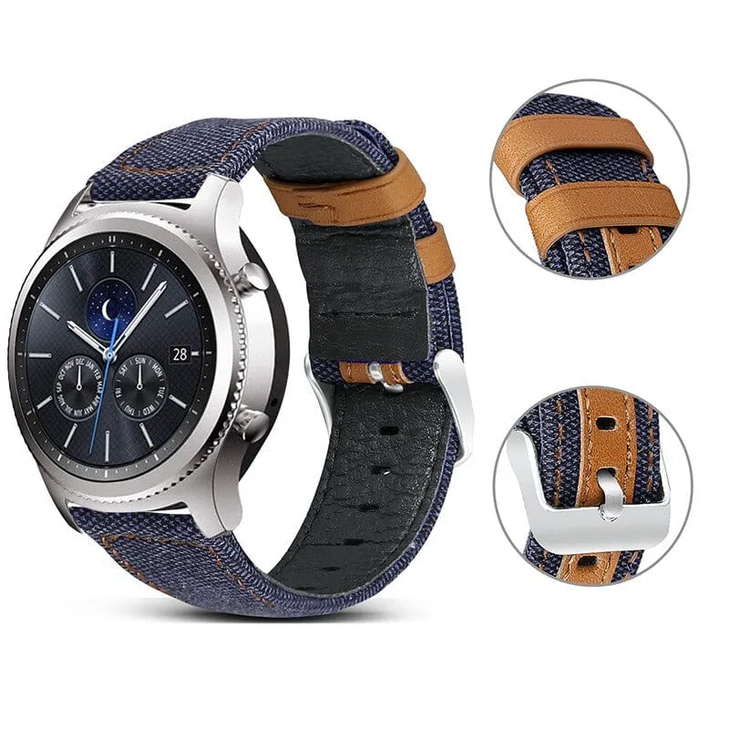 Denim & Leather Watch Straps Compatible with the Tommy Hilfiger 22mm Range