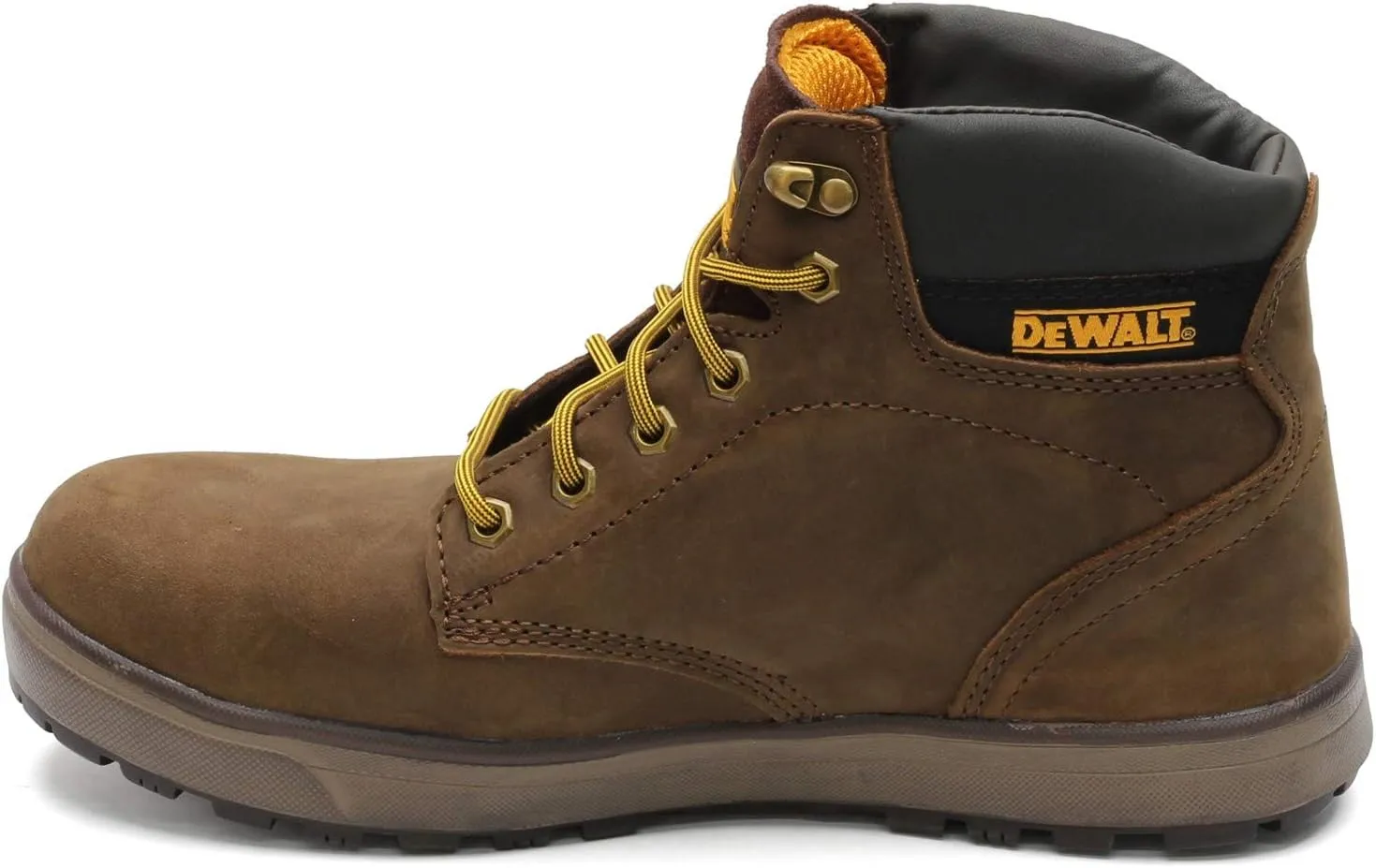 DEWALT Plasma Men's Leather, Steel Toe, Safety Work Boot, Palm Brown, 9