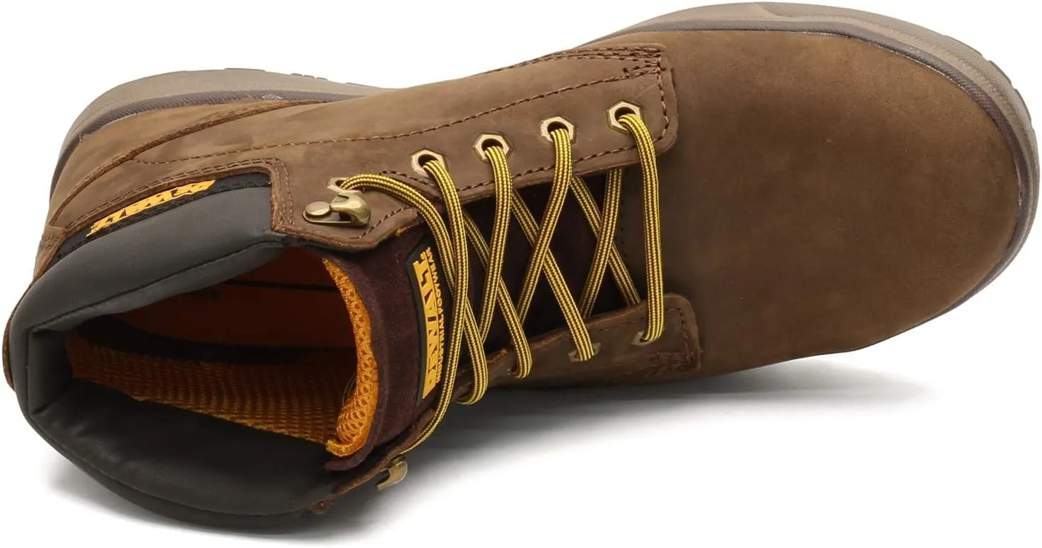 DEWALT Plasma Men's Leather, Steel Toe, Safety Work Boot, Palm Brown, 9