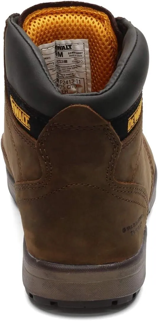 DEWALT Plasma Men's Leather, Steel Toe, Safety Work Boot, Palm Brown, 9