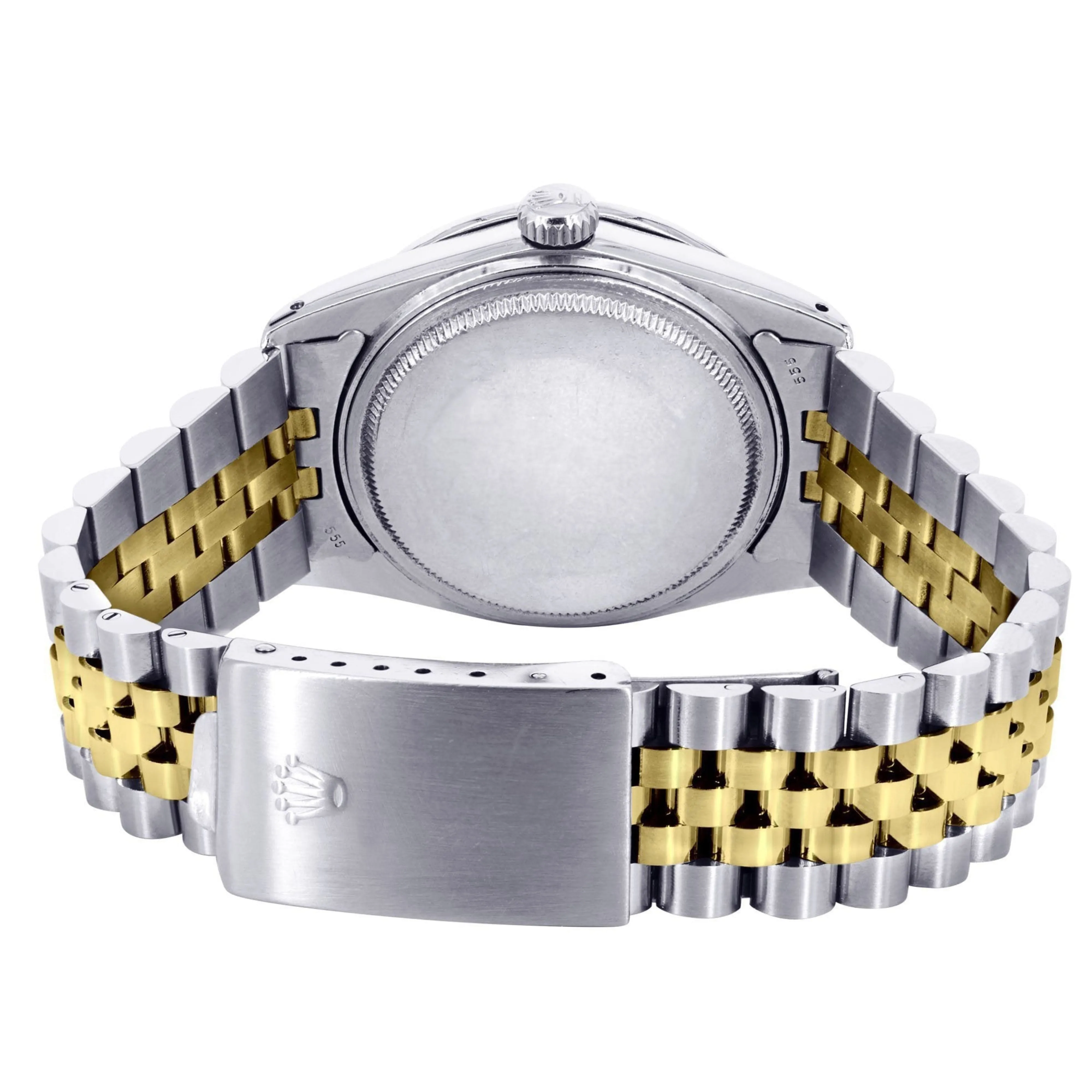 Diamond Gold Rolex 36mm - 16233- Black Arabic Full Diamond Dial