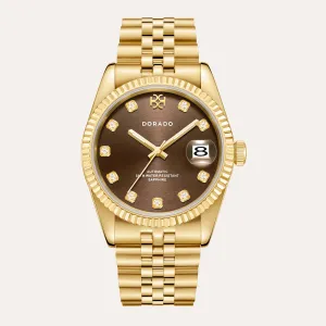 DORADO Gold Timeless Watch - Chocolate