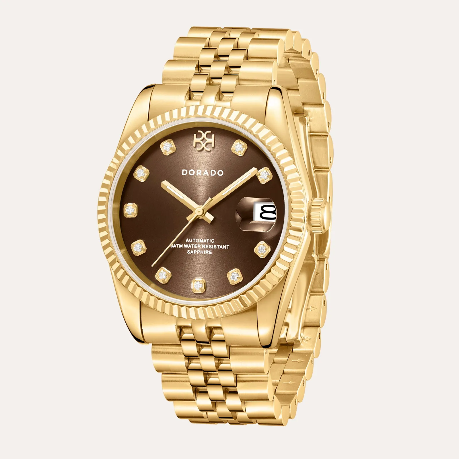 DORADO Gold Timeless Watch - Chocolate