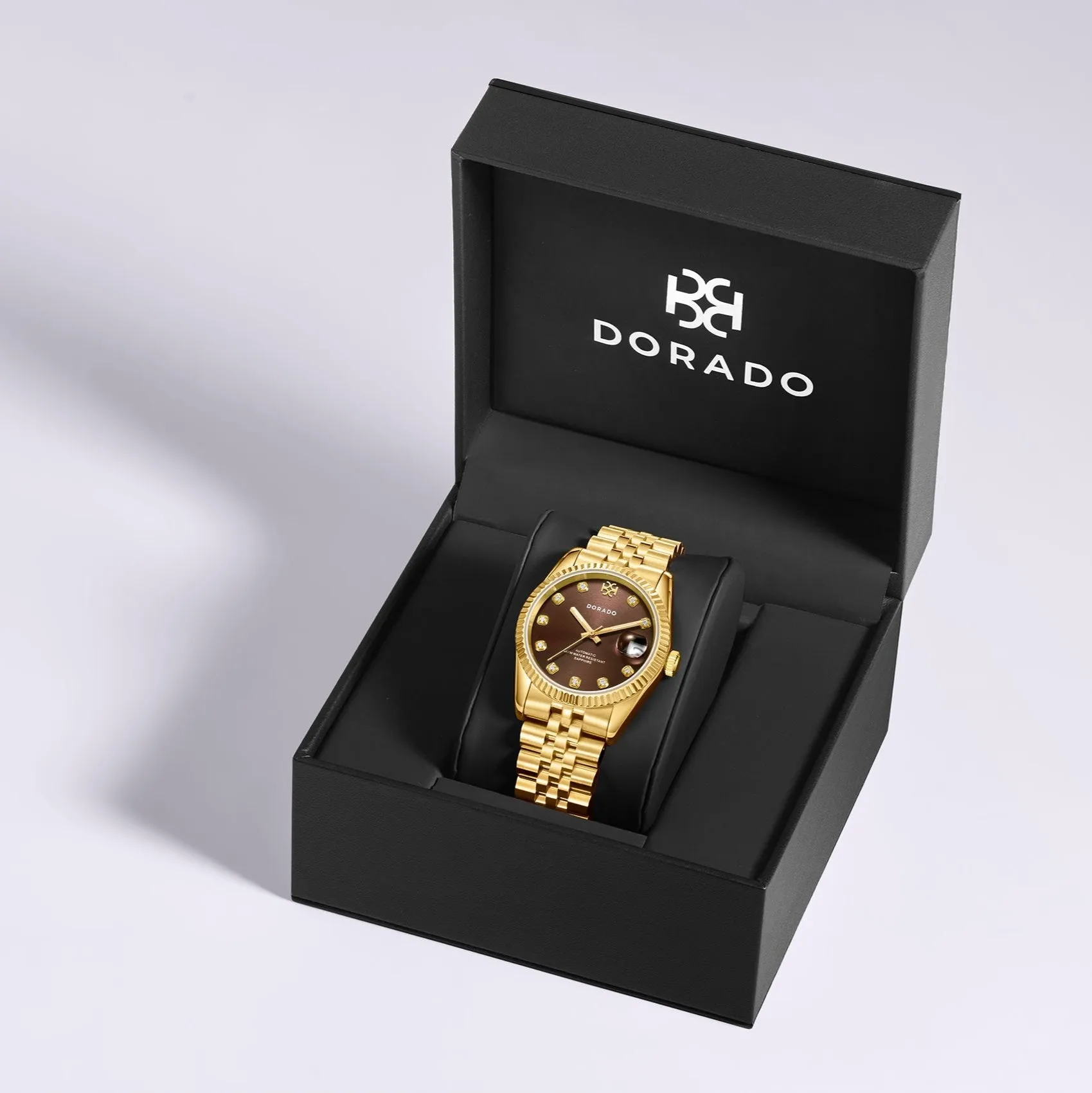 DORADO Gold Timeless Watch - Chocolate