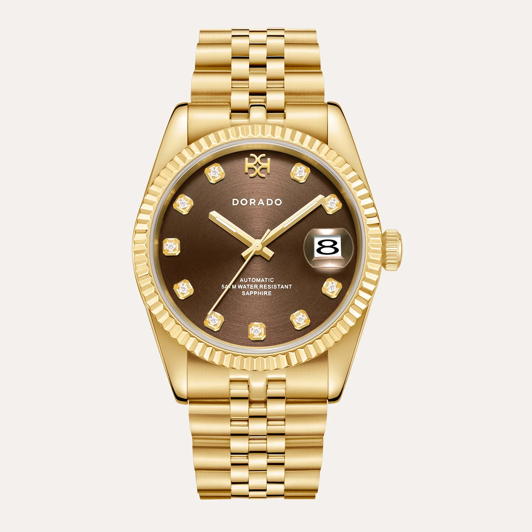 DORADO Gold Timeless Watch - Chocolate