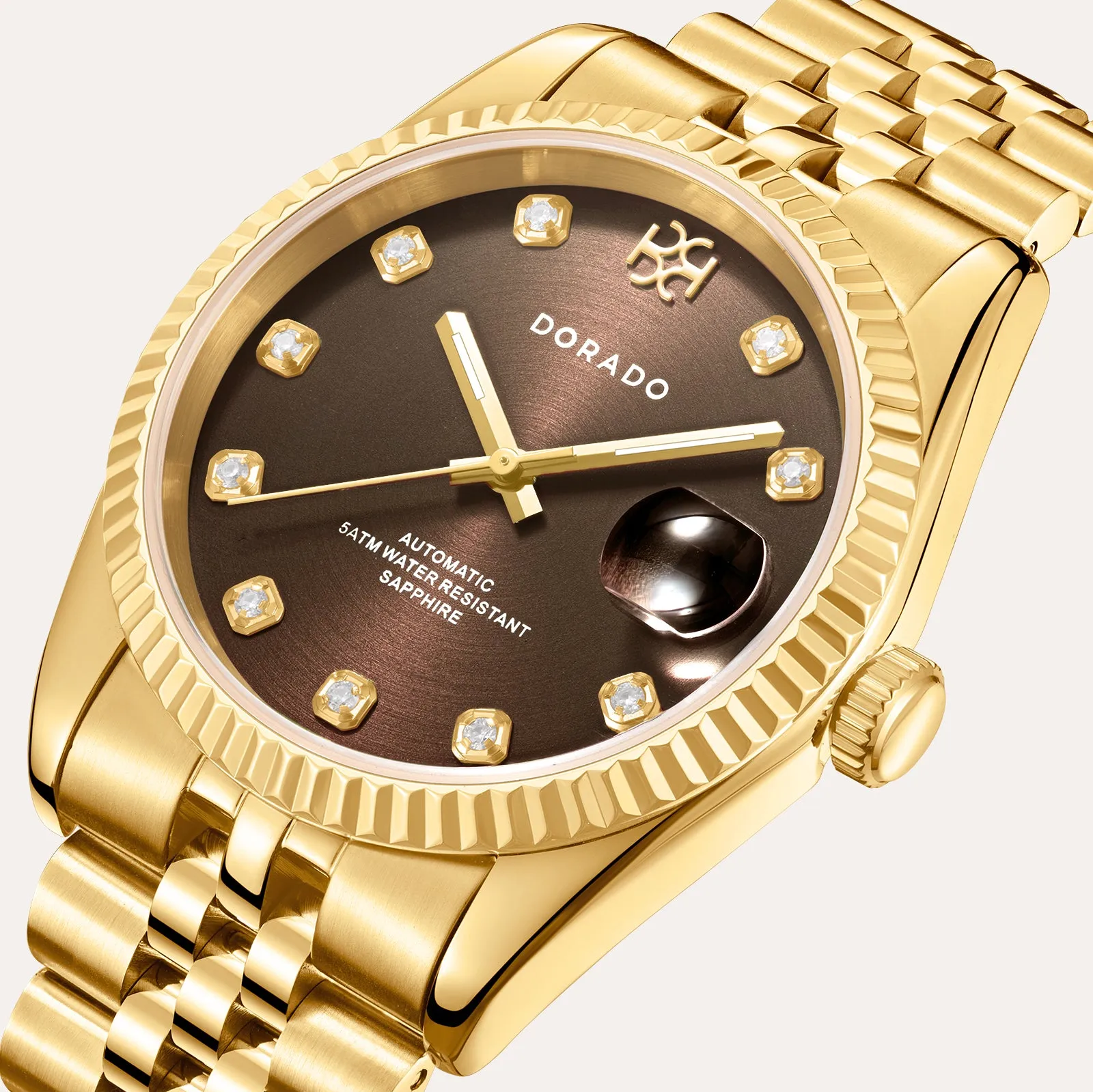 DORADO Gold Timeless Watch - Chocolate