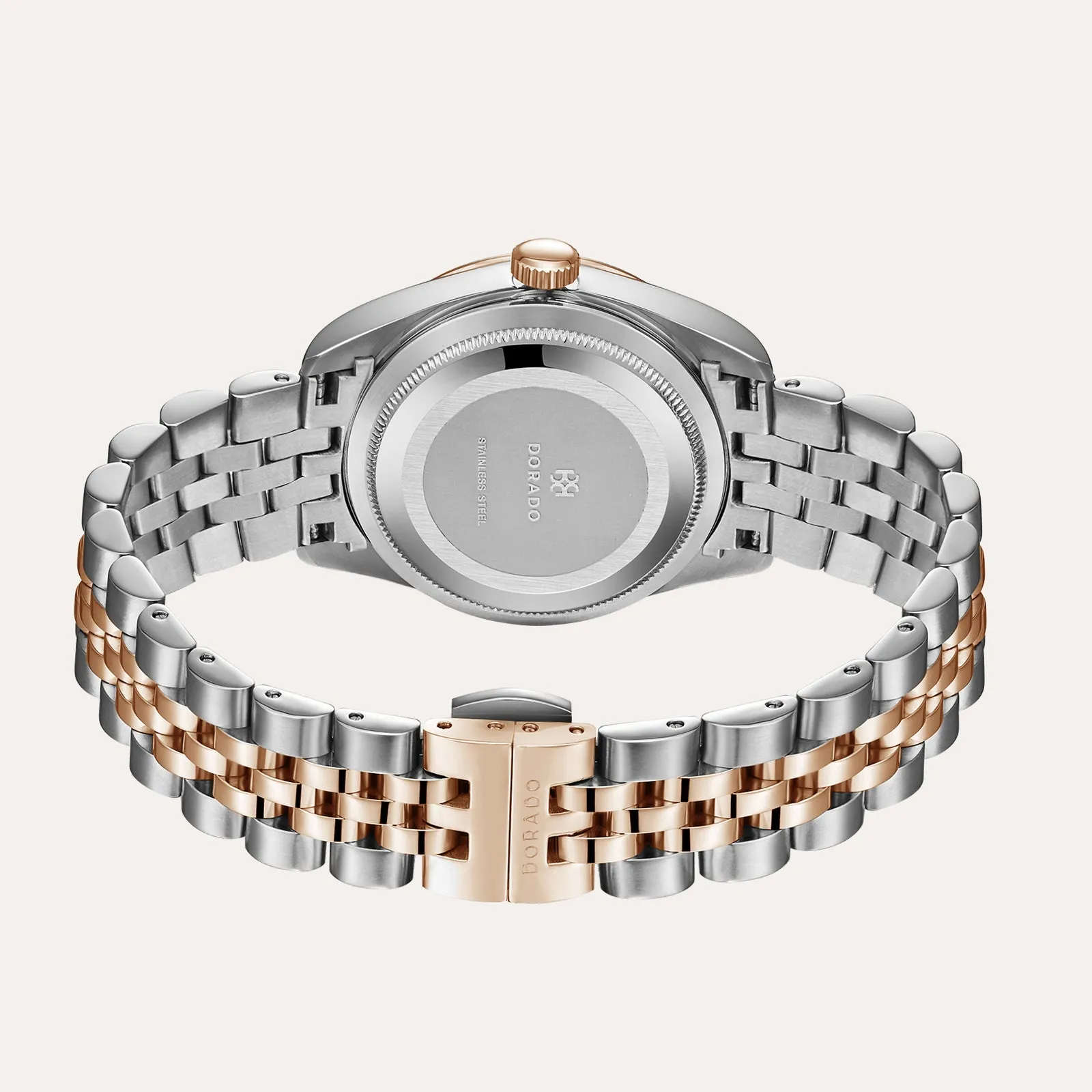 DORADO Rose Two Tone Timeless Watch - Silver