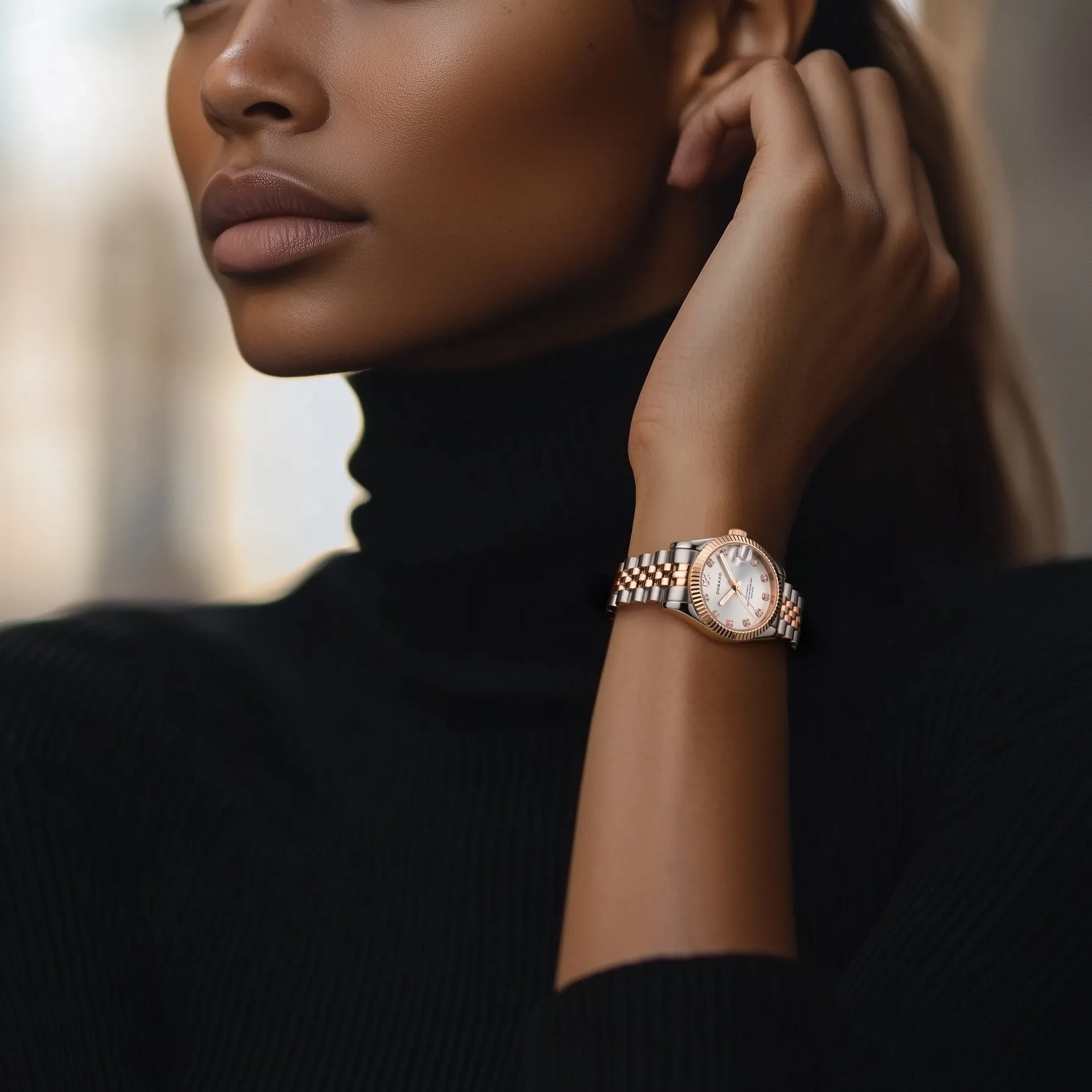 DORADO Rose Two Tone Timeless Watch - Silver