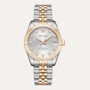 DORADO Rose Two Tone Timeless Watch - Silver