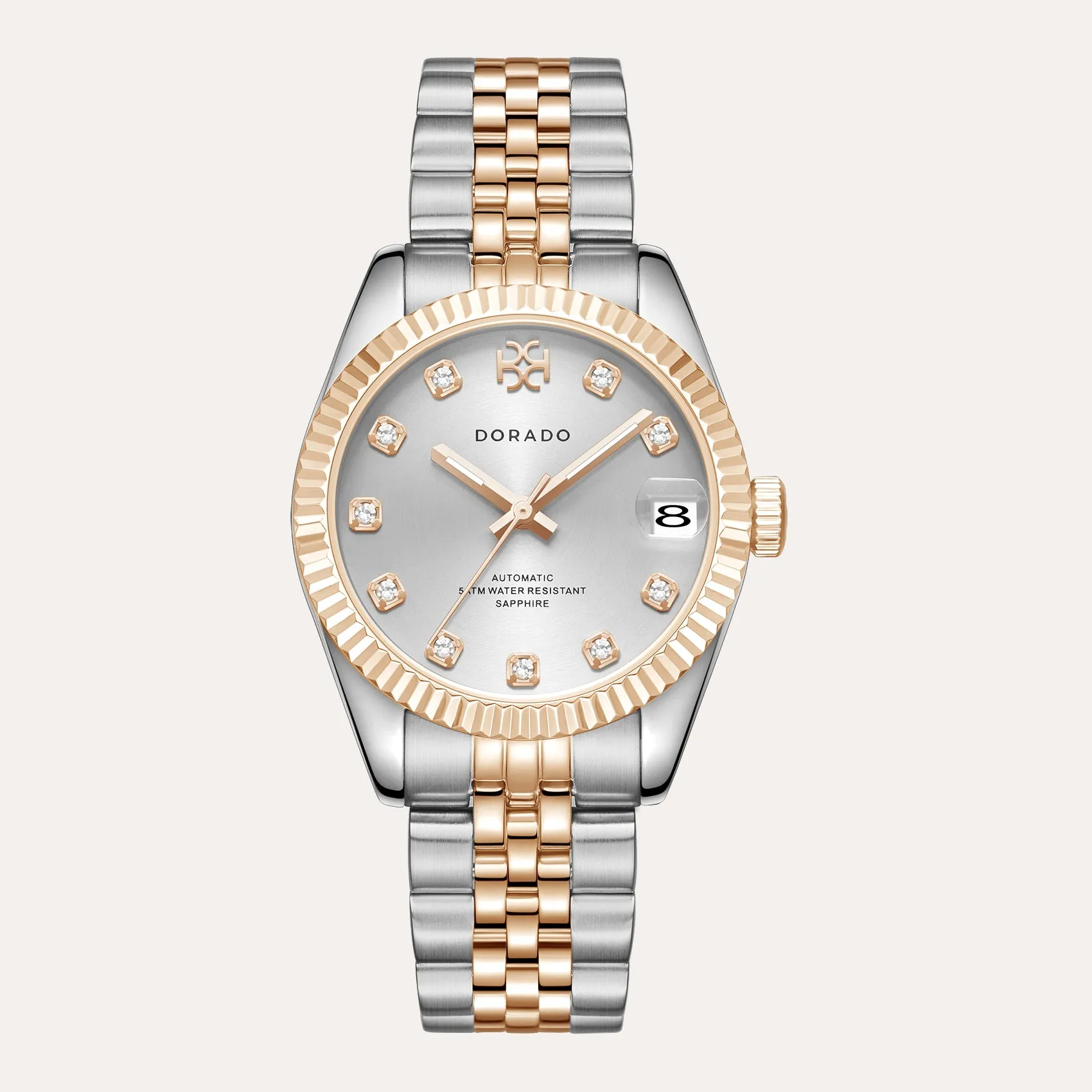 DORADO Rose Two Tone Timeless Watch - Silver