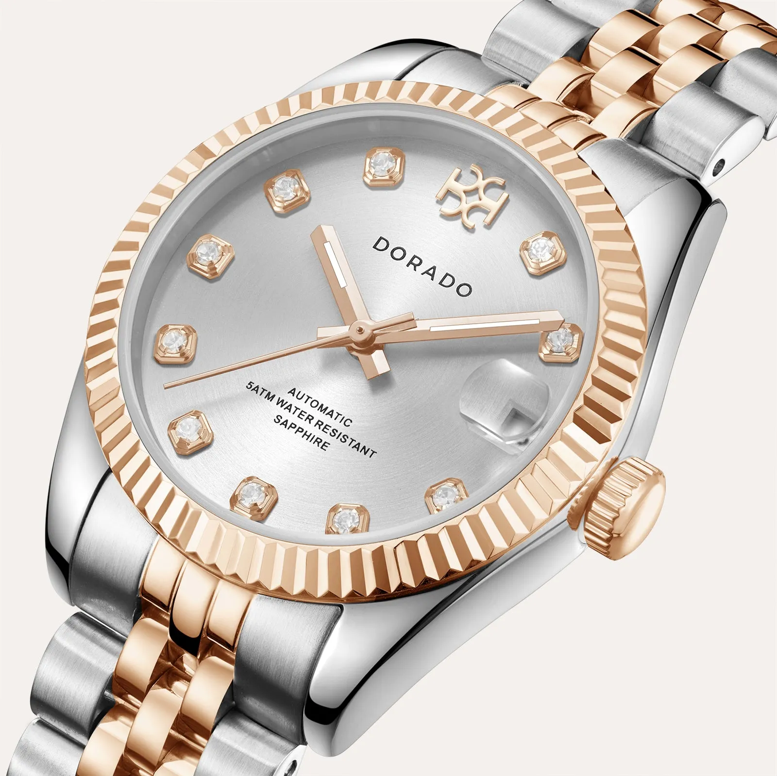 DORADO Rose Two Tone Timeless Watch - Silver