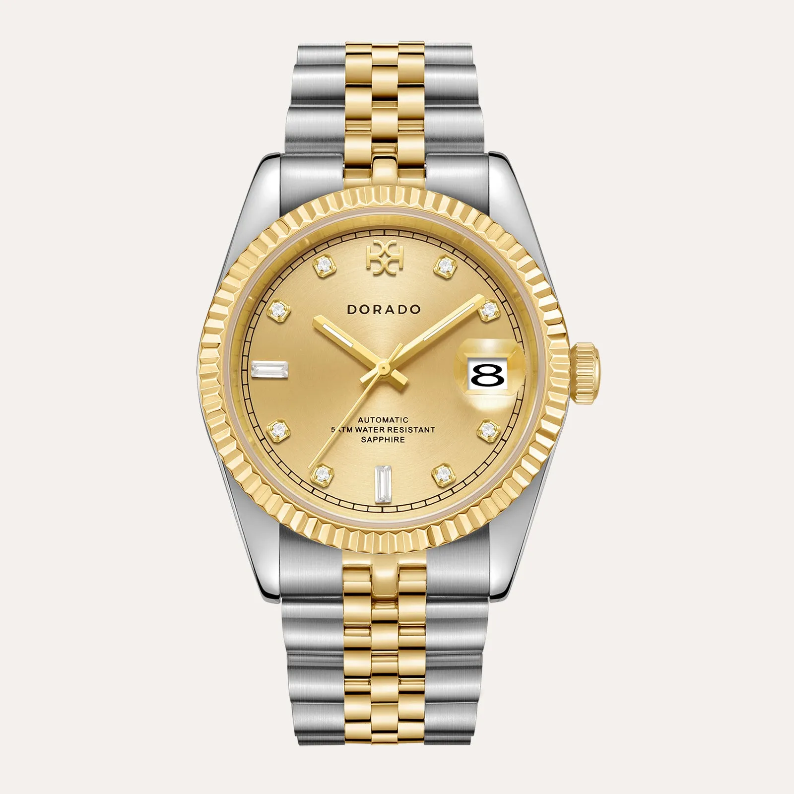 DORADO Two Tone Timeless Watch - Gold w/ SIX9 Markers