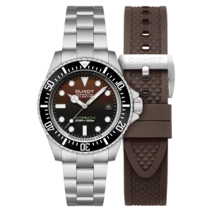 Duxot Atlantica Deep Dive Automatic Limited Edition Cacao Brown Watch  DX-2066-44