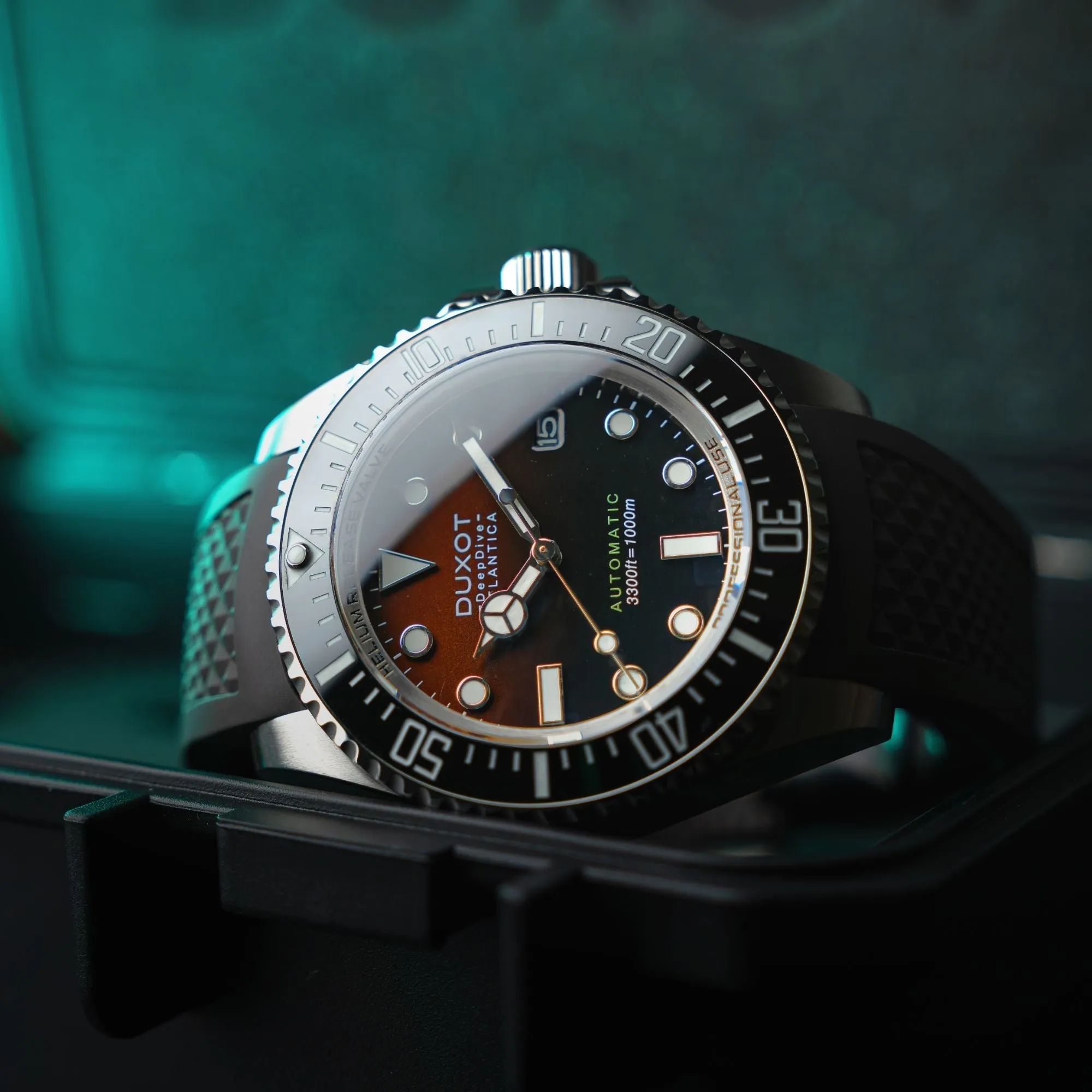 Duxot Atlantica Deep Dive Automatic Limited Edition Cacao Brown Watch  DX-2066-44