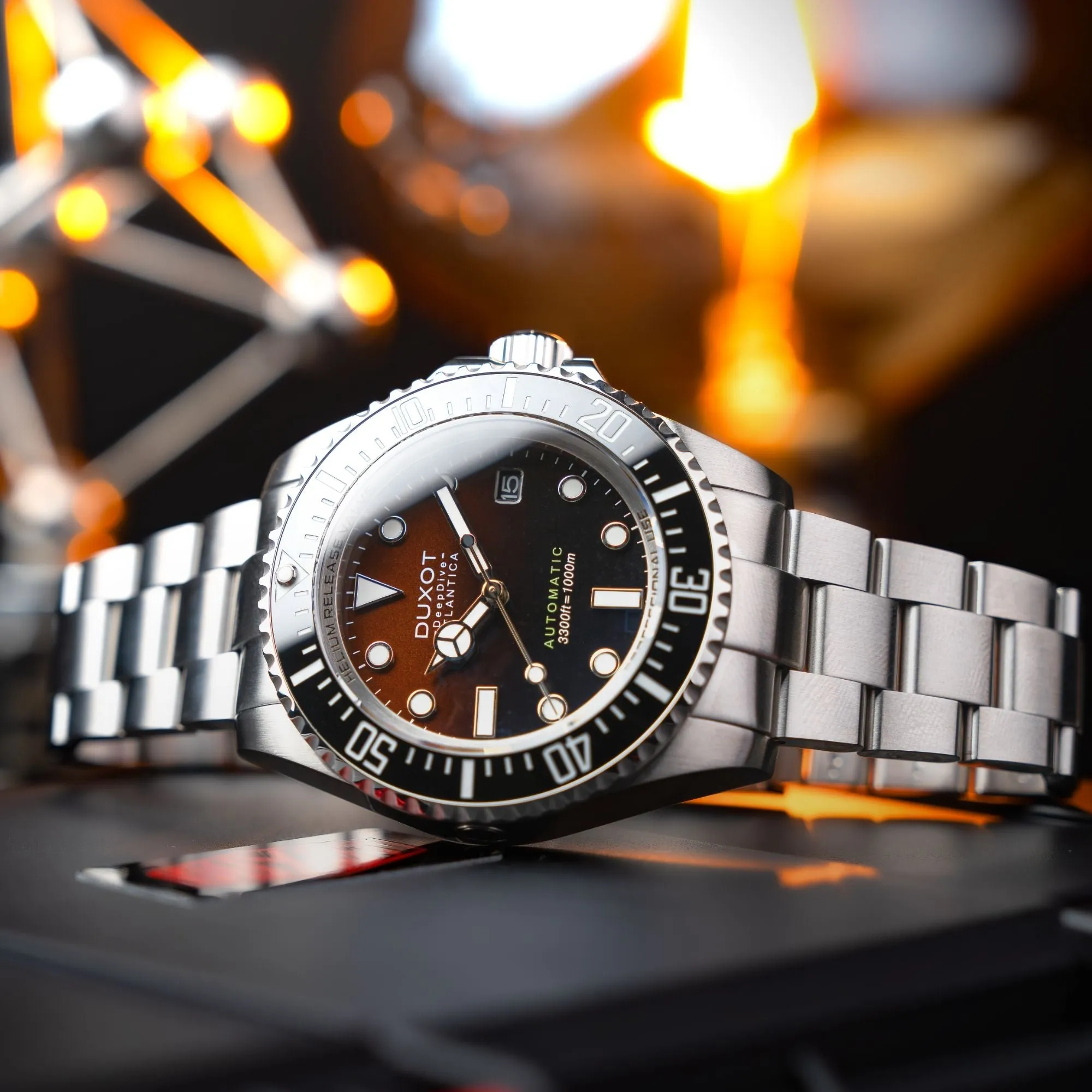 Duxot Atlantica Deep Dive Automatic Limited Edition Cacao Brown Watch  DX-2066-44