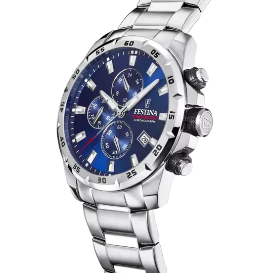 Festina Men's Chronograph Timepiece F20463/2 with Timeless Blue Dial and Stainless Steel Design