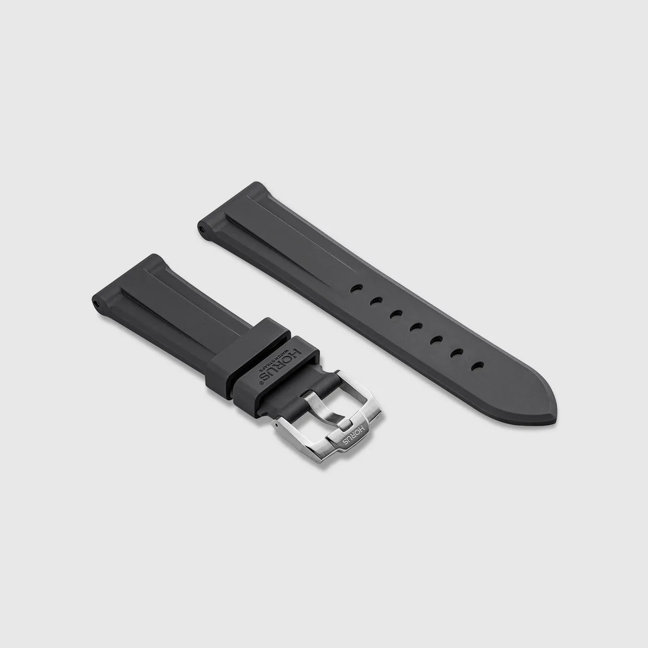 FKM Rubber Strap for Tudor Heritage Chrono - Carbon Grey