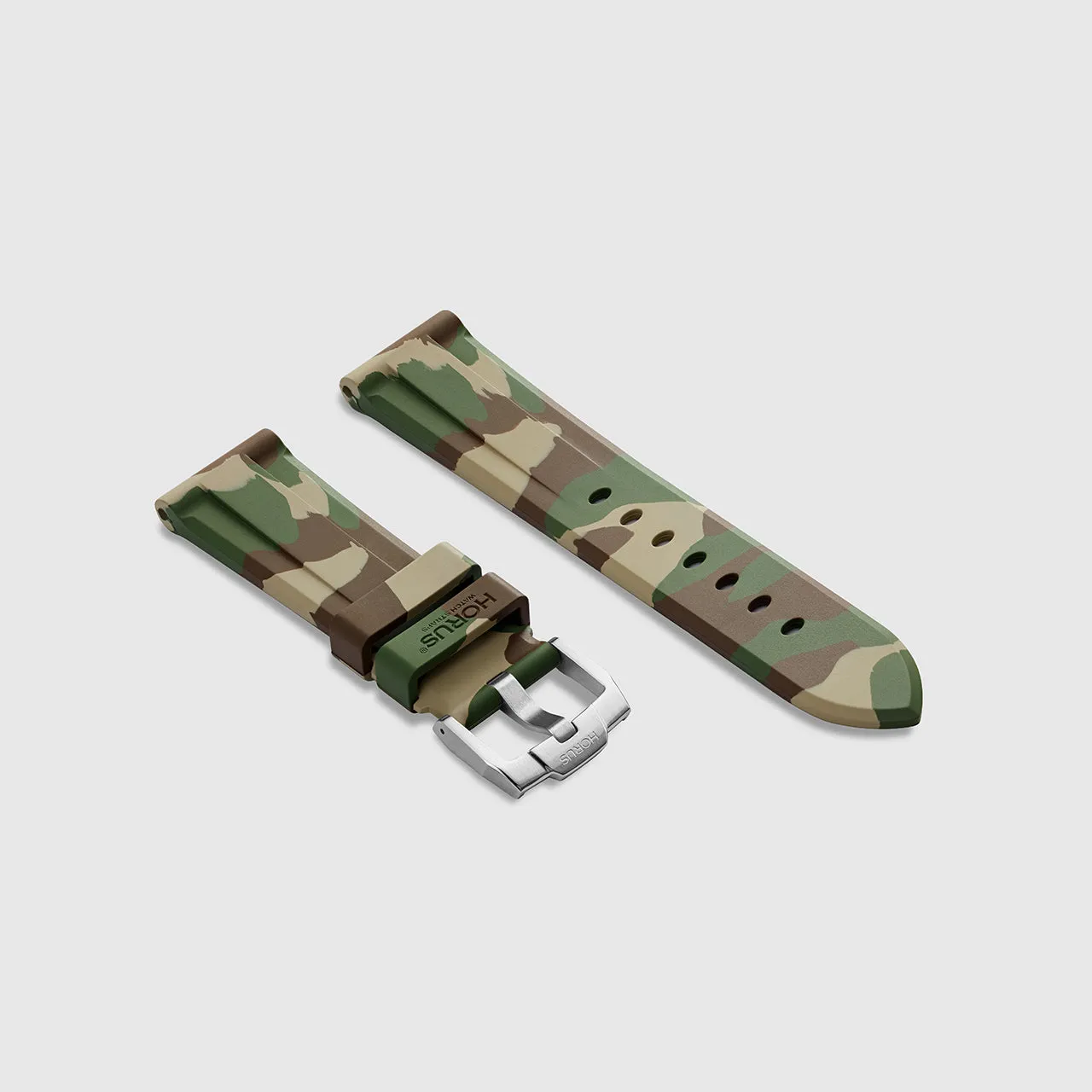 FKM Rubber Strap for Tudor Heritage Chrono - Jungle Camo