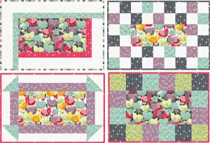 Four Easy Placemats Quilt BS2-309e - Downloadable Pattern