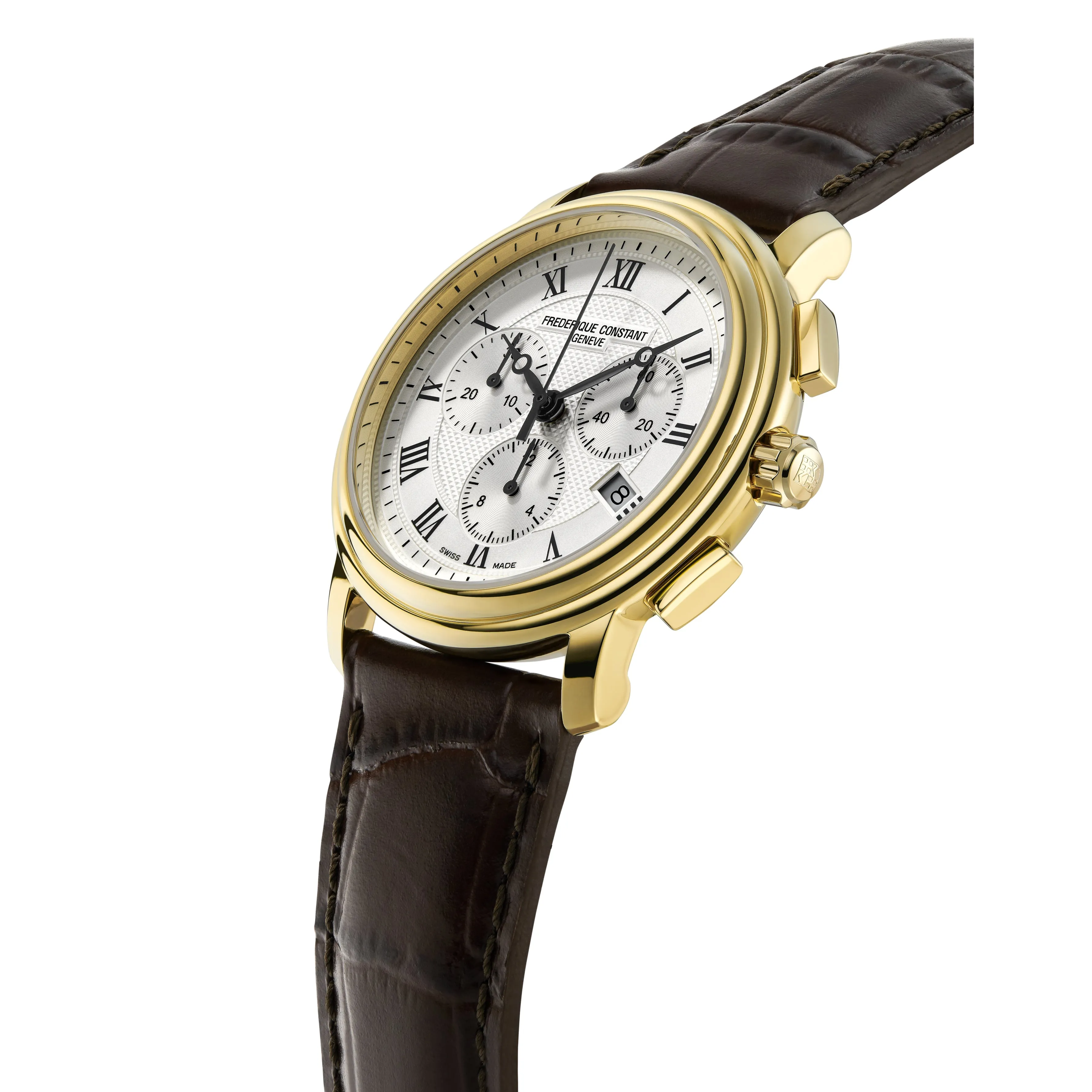 Frederique Constant Men's Fc Classic Quartz Chrono Brown Watch FC-292MC4P5