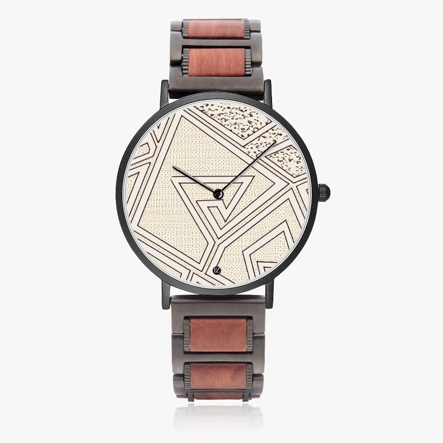 FZ African Print wooden Strap Quartz Watch