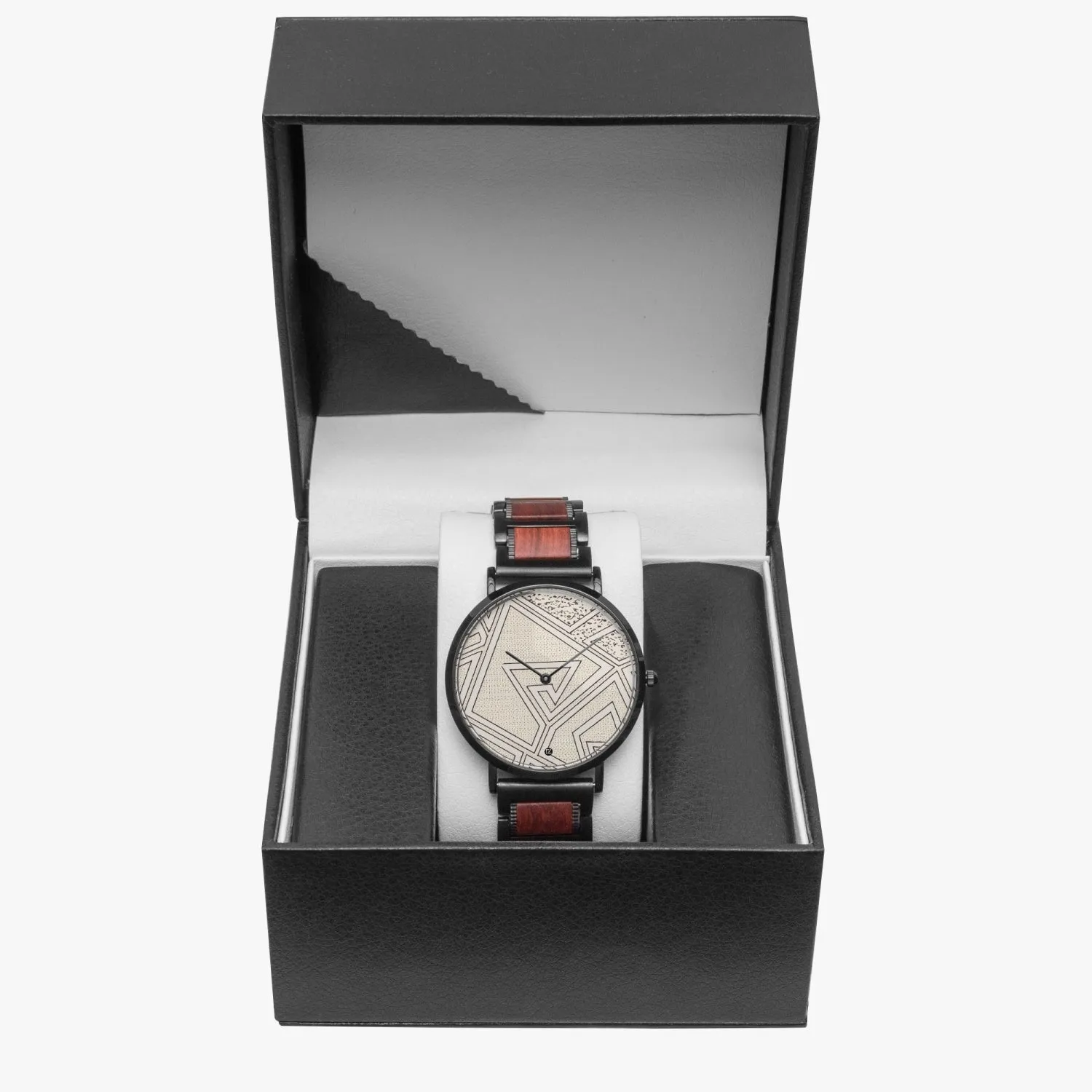 FZ African Print wooden Strap Quartz Watch