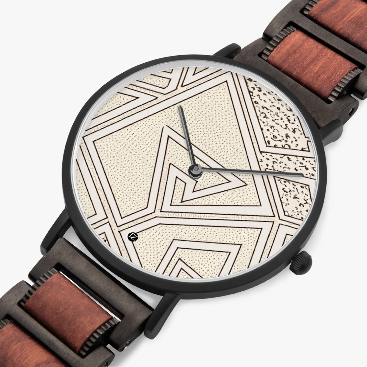 FZ African Print wooden Strap Quartz Watch