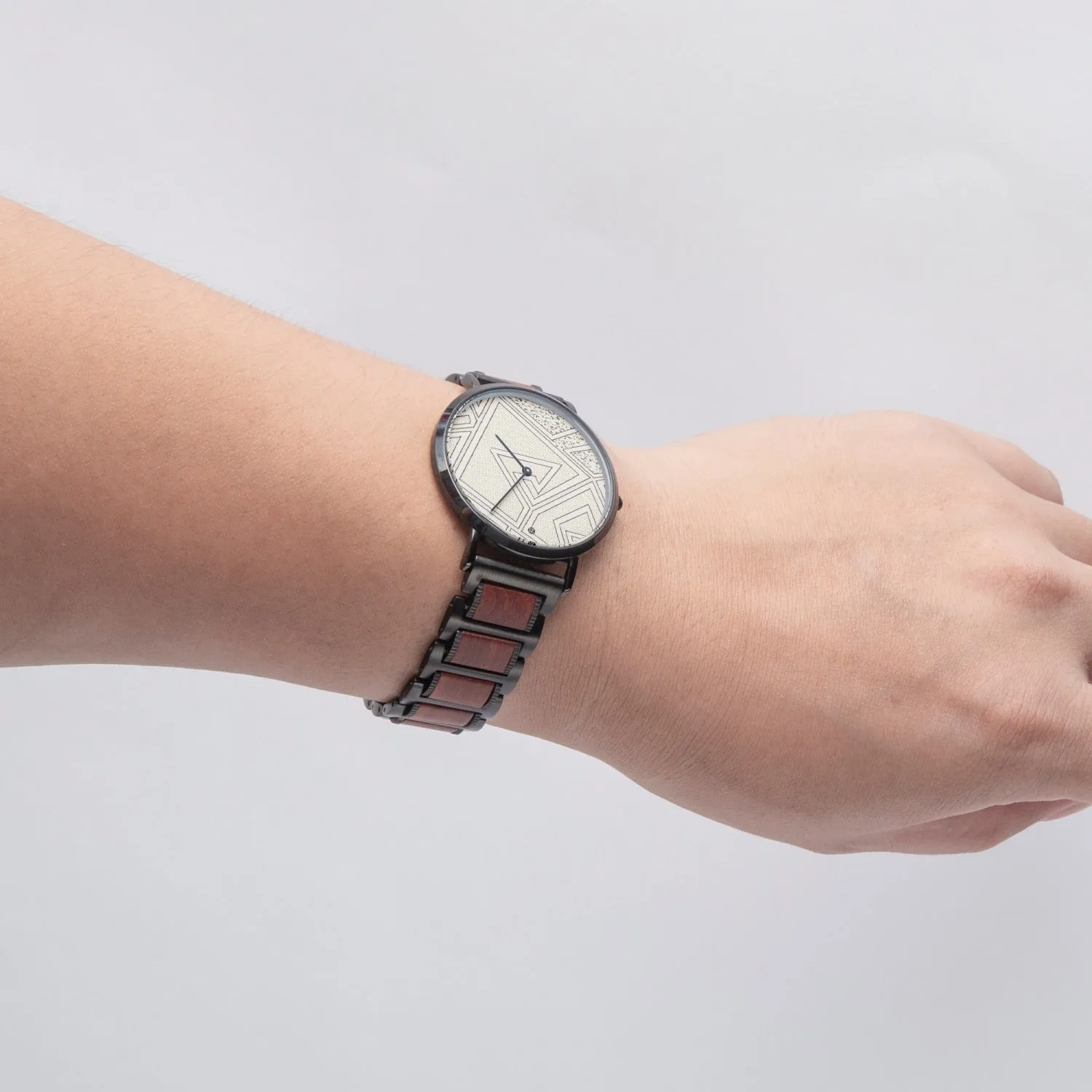 FZ African Print wooden Strap Quartz Watch