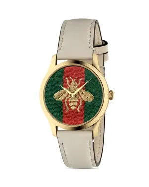G-Timeless watch, 38 mm Gucci, Tan/Beige