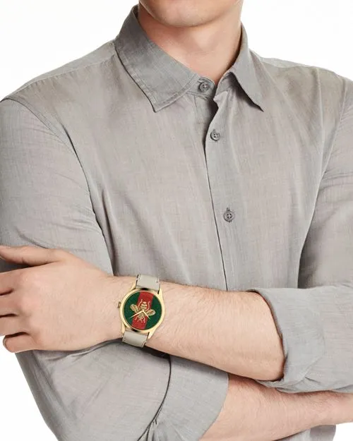 G-Timeless watch, 38 mm Gucci, Tan/Beige