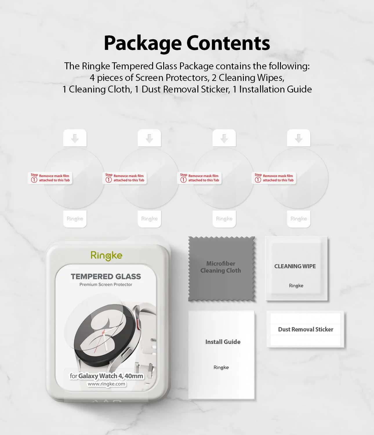 Galaxy Watch 5 / 4 40mm Screen Protector | Glass - R4