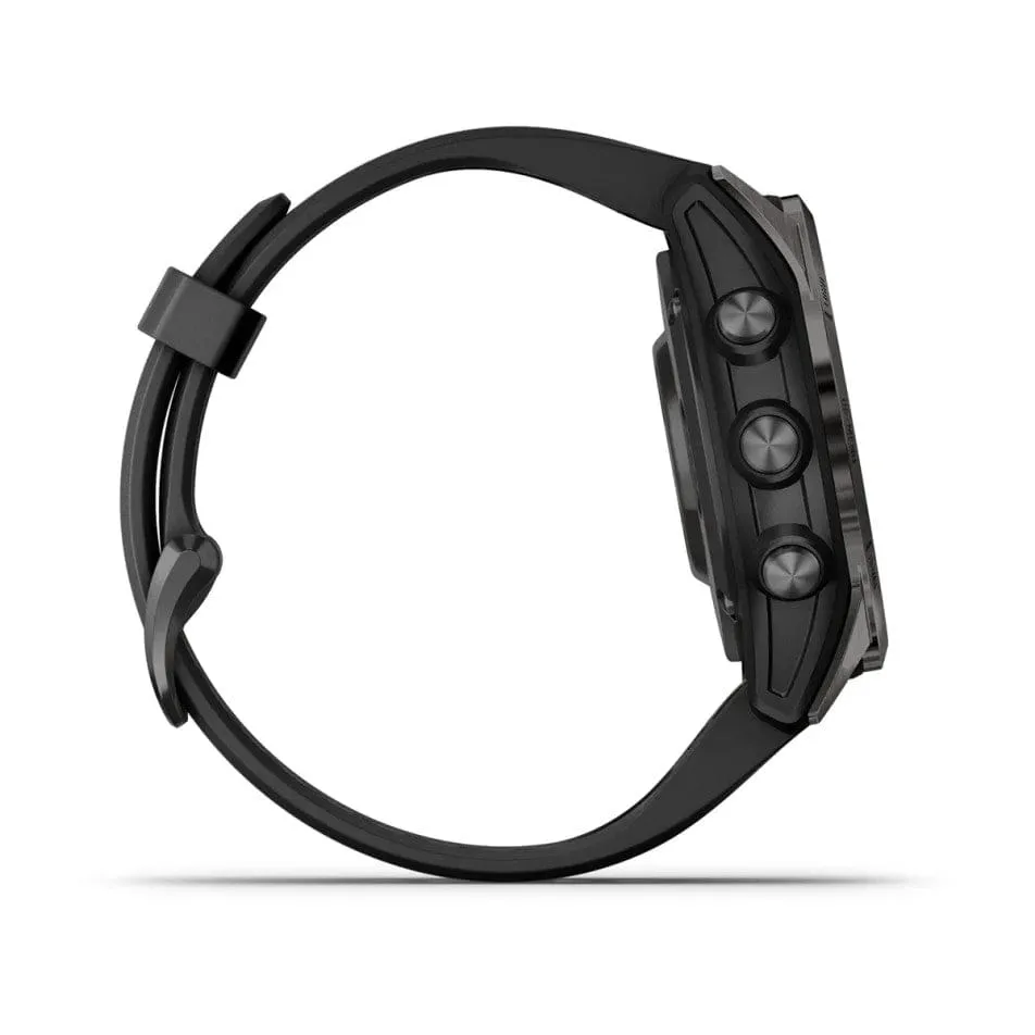 Garmin fenix 7S Pro-Sapphire Solar Edition Carbon Grey Titanium with Black Band