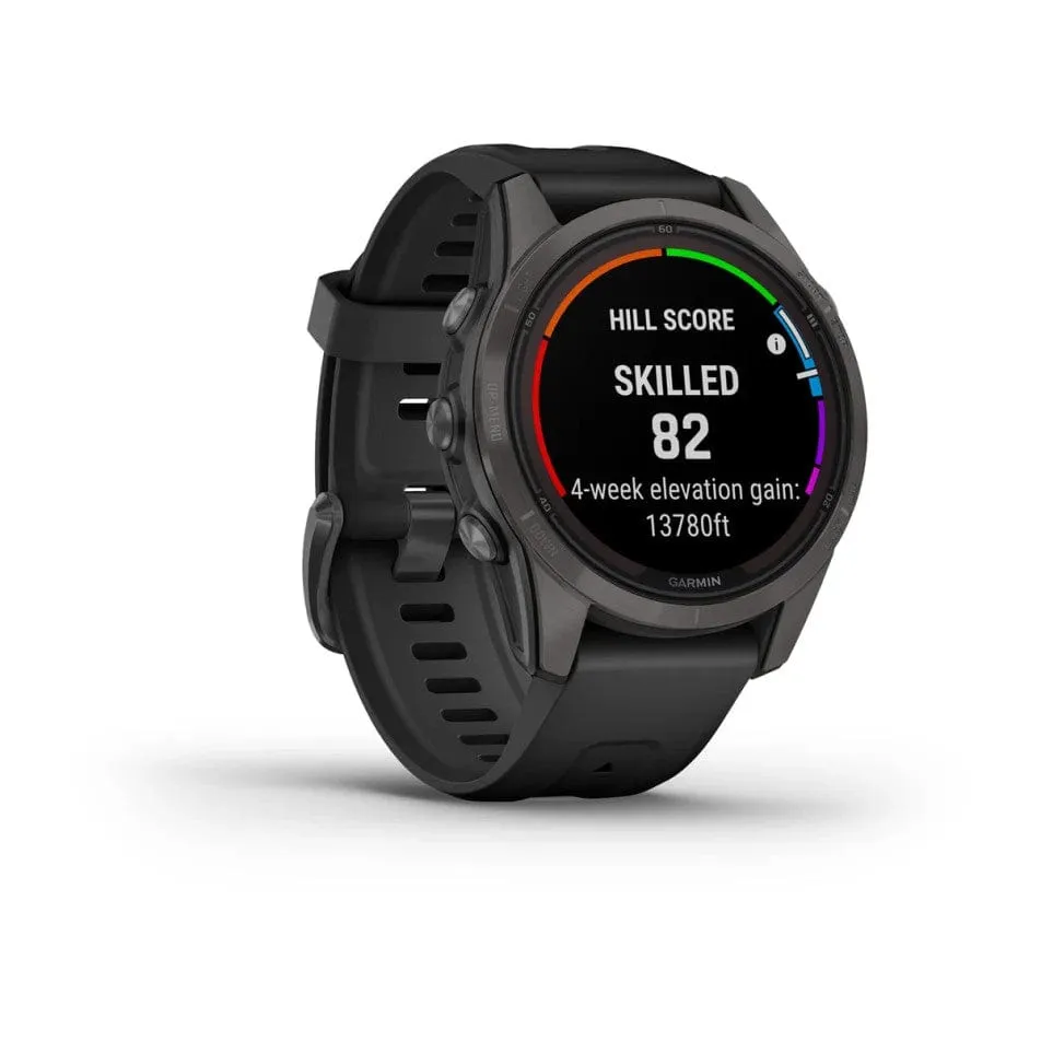 Garmin fenix 7S Pro-Sapphire Solar Edition Carbon Grey Titanium with Black Band