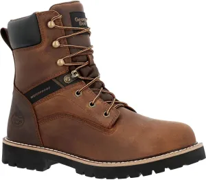 Georgia Boot Core 37 Steel Toe Waterproof Work Boot, Brown, Size 7.5(W)