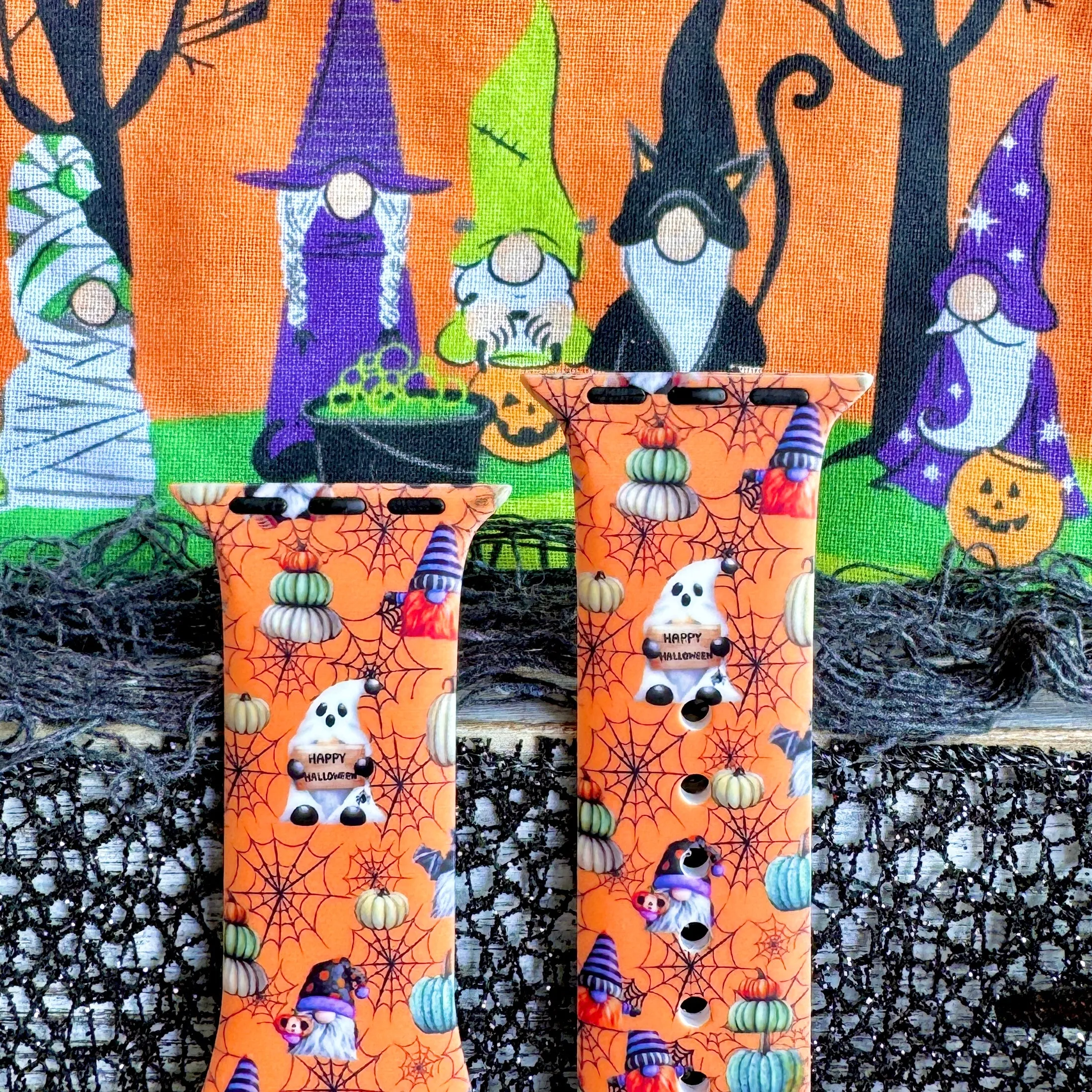 Gnome-O-Ween Delight Print Silicone Band For Apple Watch