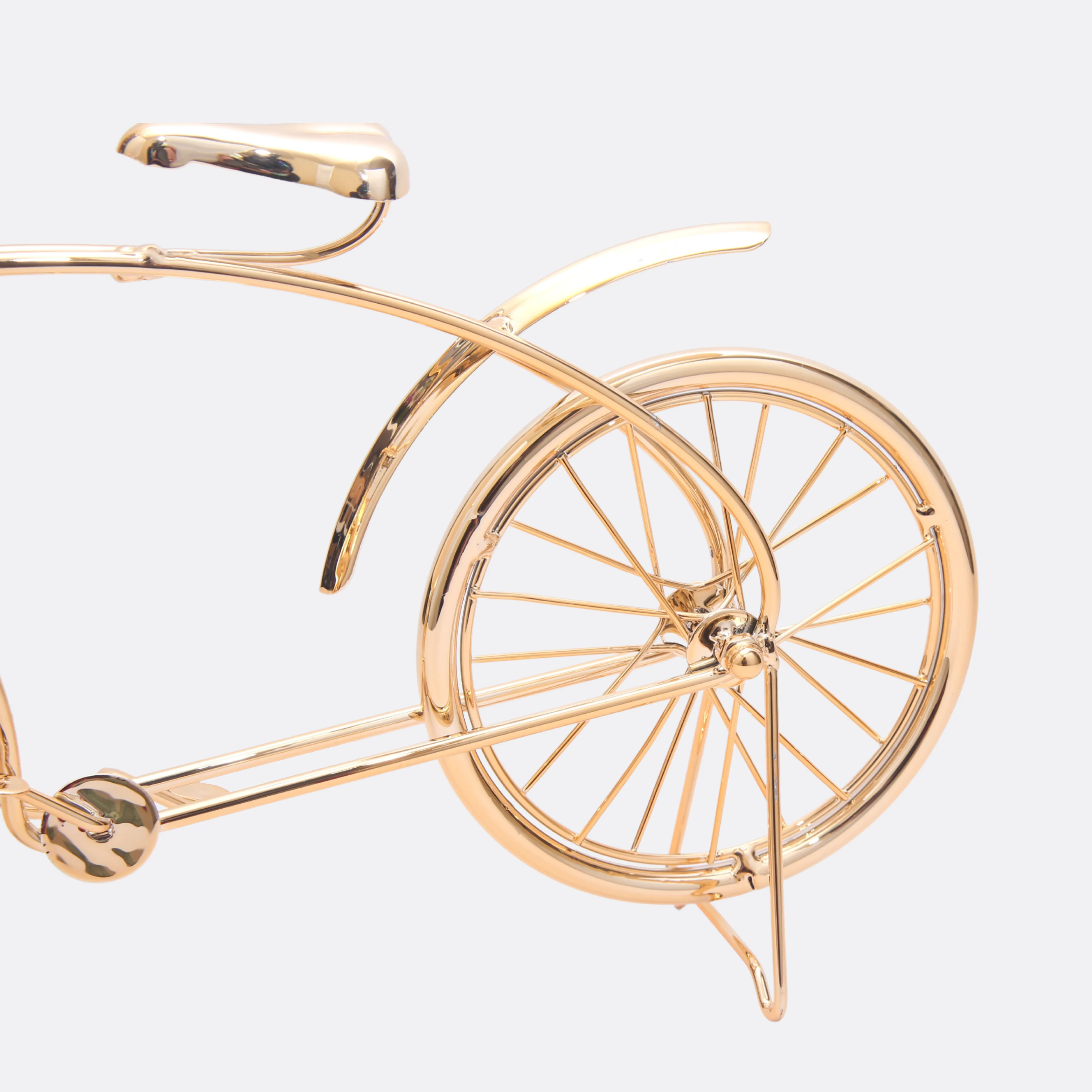 Golden Bicycle Timepiece