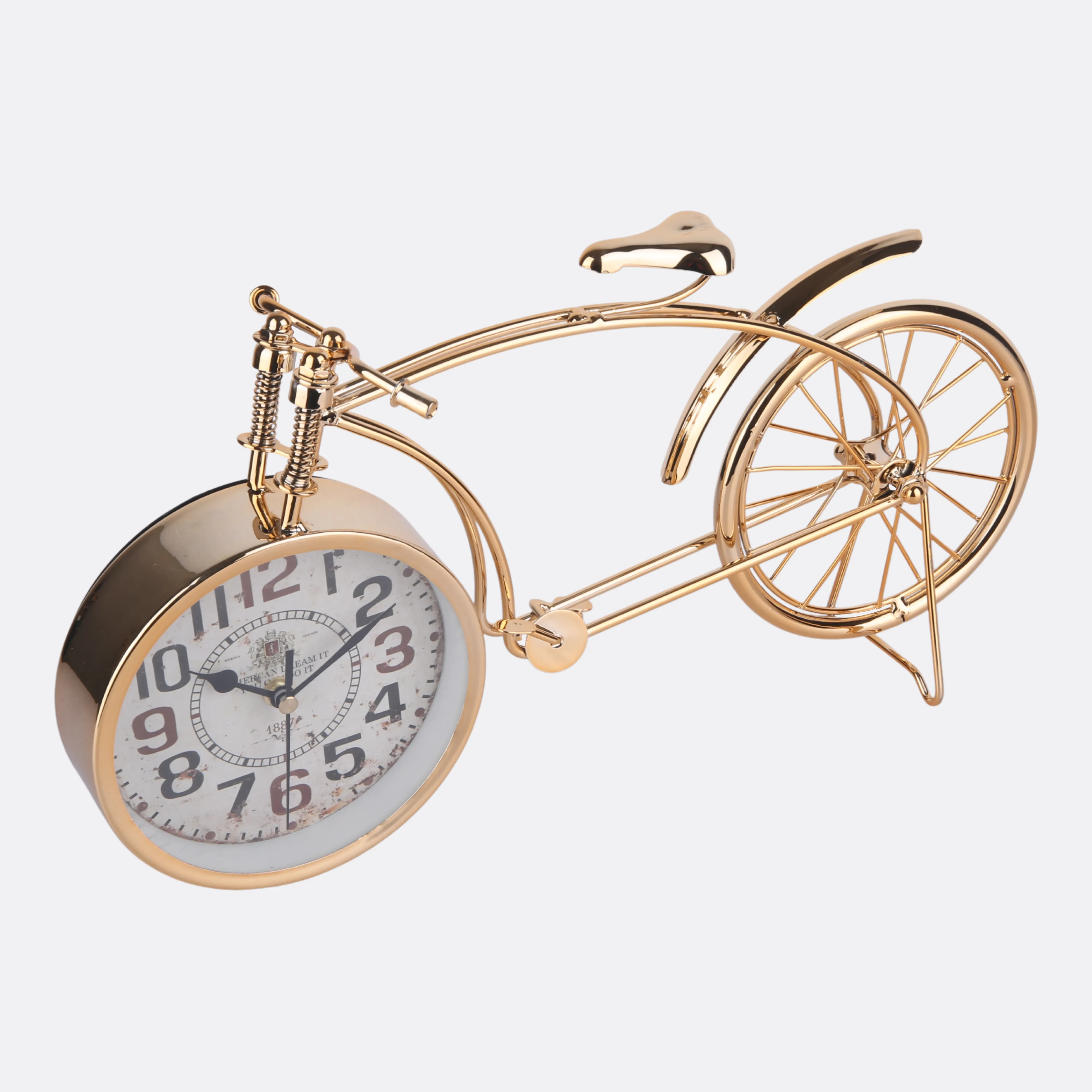 Golden Bicycle Timepiece