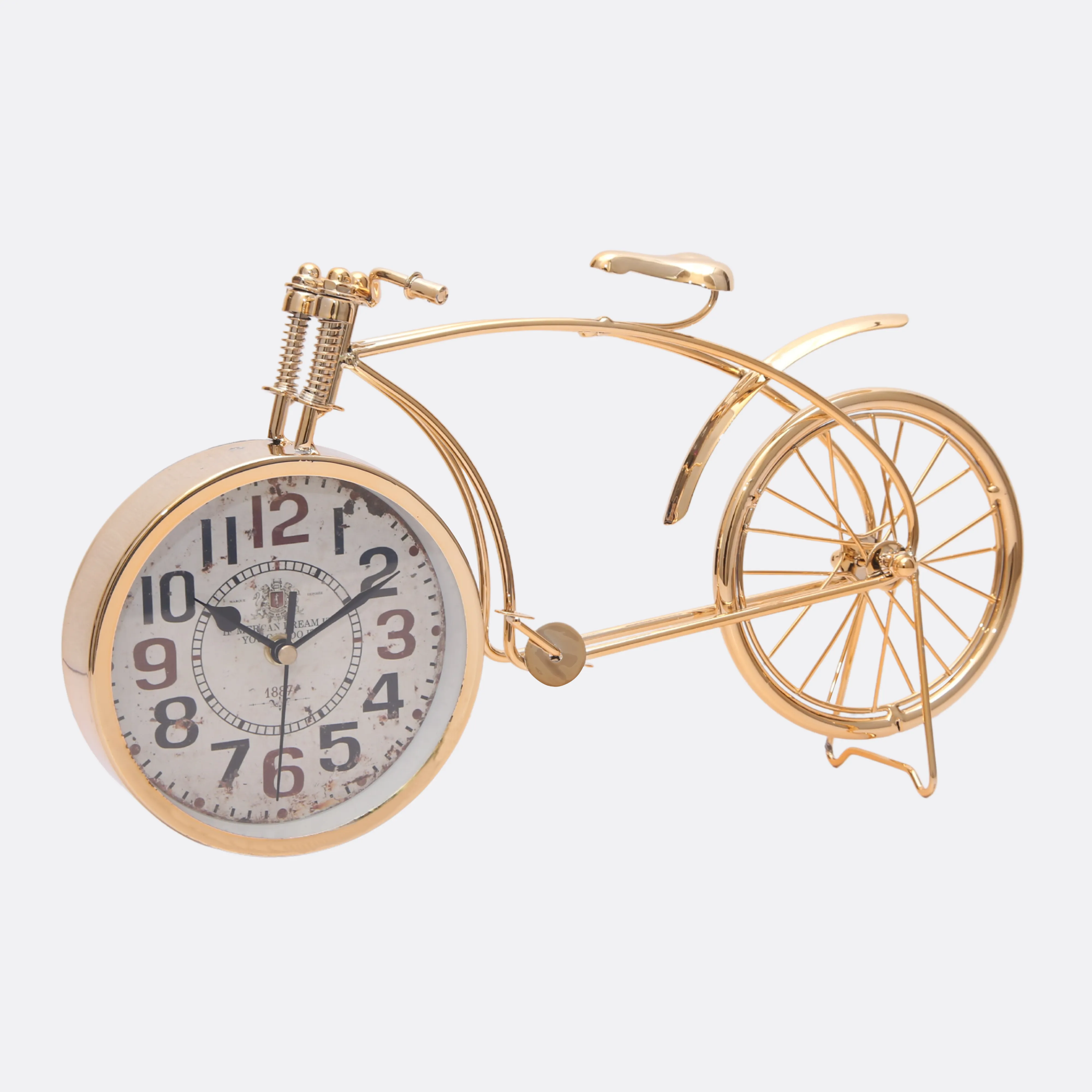 Golden Bicycle Timepiece