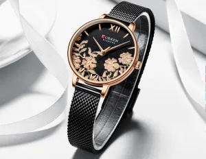 Golden Flowers Theme Classic Watch