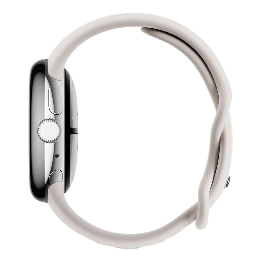 Google Pixel Watch 2 - Polished Silver Aluminum Case / Porcelain Active Band