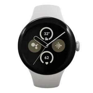 Google Pixel Watch 2 - Polished Silver Aluminum Case / Porcelain Active Band