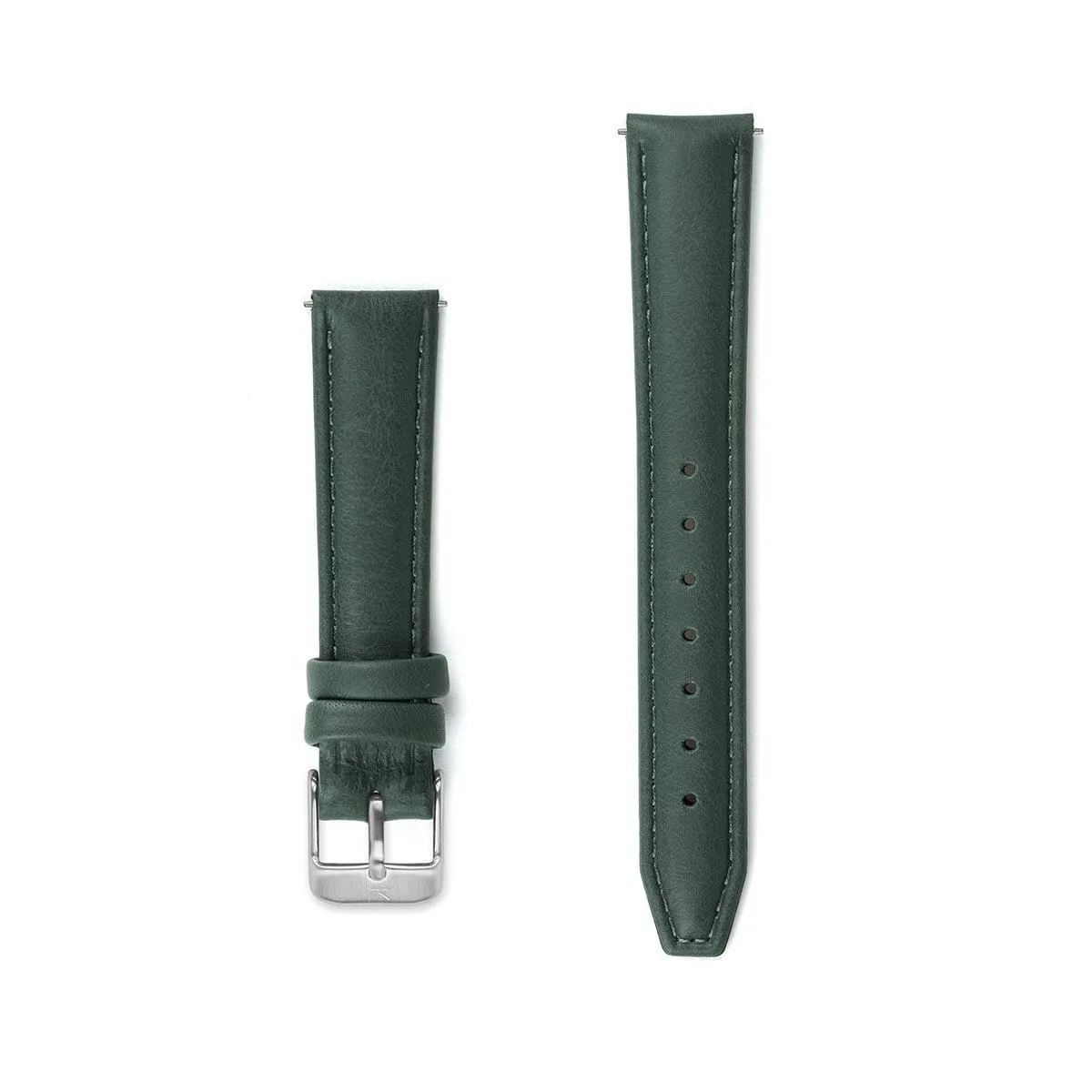 Green Leather Watch Strap - 16mm Width